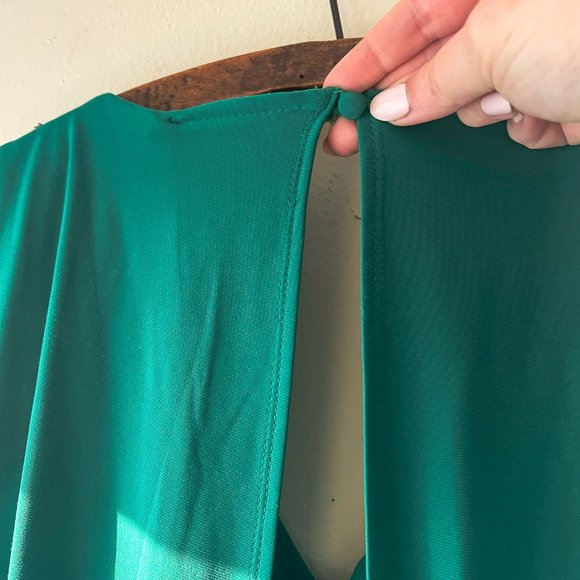 Emerald Deco Cache Mini Green Formal Event Wedding Gala Beaded Dress Size 6 EUC - Picture 6 of 9